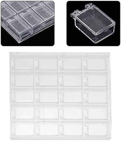 Fomiyes 2pcsbox -grid решетка за решетки, чисти совети за дијаманти, риболов монистра со организатор за про transparentирни празни пластични