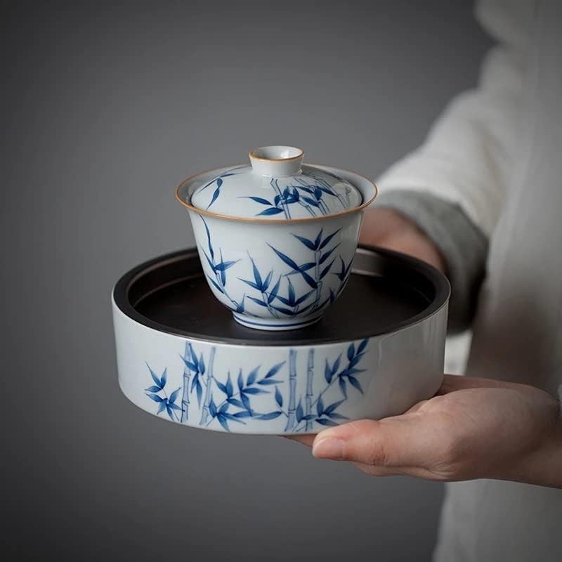 ZLXDP ретро рачно насликано уметничко домаќинство чај сет керамички чај, правејќи сет кунг фу, церемонија на церемонија на чај