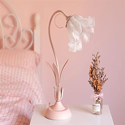 Chysp Романтичен стил Табела за ламба за креветчиња за постелнина девојка срце срце креативно нето црвено цвеќе принцеза соба биро