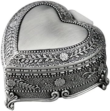 Youtang срце во форма на срцево легура 18-нота музичка кутија за музички кутии, музички играчки, мелодија: Месечината Ривер