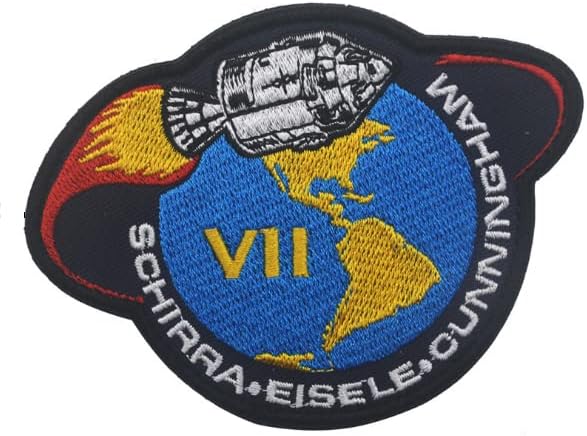 Наса Аполо 7 - 1 -ви управуван лет - 25 -годишнина од Шира Ајзел тактички амбрант извезени закрпи значки за морални тактики воена
