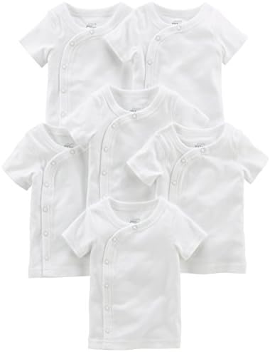 Едноставни радости од страна на Carter's Unisex Babies на Babies, Syna-Snap, кошула со кратки ракави, пакет од 6
