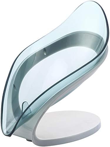 Креативно про transparentирен транспарентен лисја во форма на сапун бања бања тоалет за тоалети бесплатна дренажа сапуница решетката