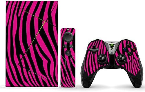 MOINYSKINS кожата компатибилна со Nvidia Shield TV Pro - Pink Zebra | Заштитна, издржлива и уникатна обвивка за винил декларална обвивка