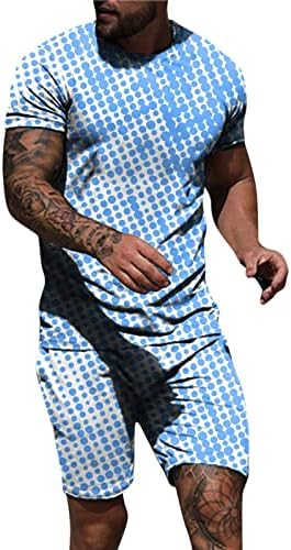 Туфа мажи пролет и летно слободно време Спорт удобно дишење пот, апсорбирање на краток костум за мажи тенок вклопна сина боја