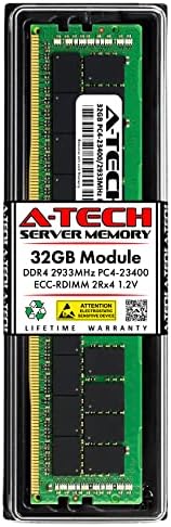 A-Tech 32gb Меморија RAM МЕМОРИЈА За Supermicro X11DGO-T-DDR4 2933MHz PC4-23400 ECC Регистрирани RDIMM 2rx4 1.2 V-Еден Сервер