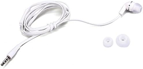 Моно Слушалки слушалки w Микрофон Жичен Слушалки 3,5 mm за пиксели 5a 5G, Еден Слушалки Без Раце Микрофон Бел Компатибилен Со Google Pixel