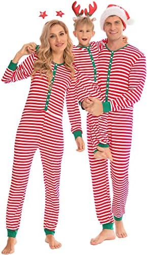 Семејни пижами за појавување на SWOMOG/oundie Pajama Christmas Christmas PJ Lolide Nightwear со долги панталони/копчиња за спиење