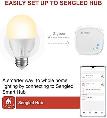 Sengled Zigbee Паметни Светилки, Паметен Центар Потребни, Работи Со SmartThings иoо Со Вграден Центар, Гласовна Контрола Со Алекса И