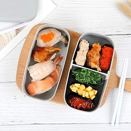 MJWDP Нова бенто кутија Пластичен материјал Фрижидер за храна со свежо чување кутија со двојно слој за ручек за ручек
