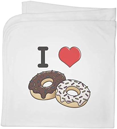 Азиеда „Јас сакам крофни“ памучно бебе ќебе / шал