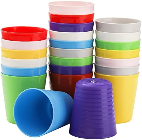 Фрццтре 24 Спакувајте Мали Пластични Чаши, Пластични Чаши За Повеќекратна Употреба Од 8 Мл, Нераскинливи Пластични Чаши За Пиење Сокови,