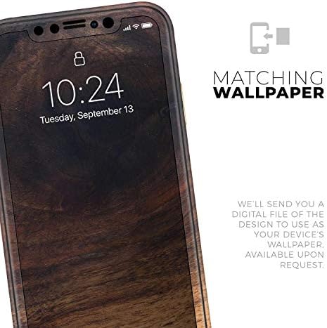 Дизајн Скинц плетена богата дрвена штица - Дизајнскинцнз заштитен винил декларална обвивка на кожата компатибилен со Apple iPhone