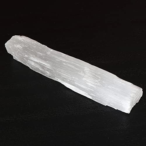 GemHub Исцелување кристал селенит - 3,17 инчен бел селенитски стап - Кристал за домашен декор, балансирање на чакра - суров