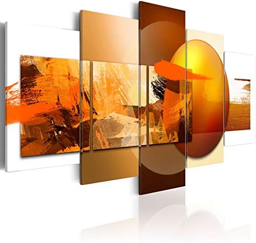 Платно отпечатоци уметност модерна 5 парчиња wallидна слика апстрактна сфера Добрите и лошите страни сликарство портокалово уметнички