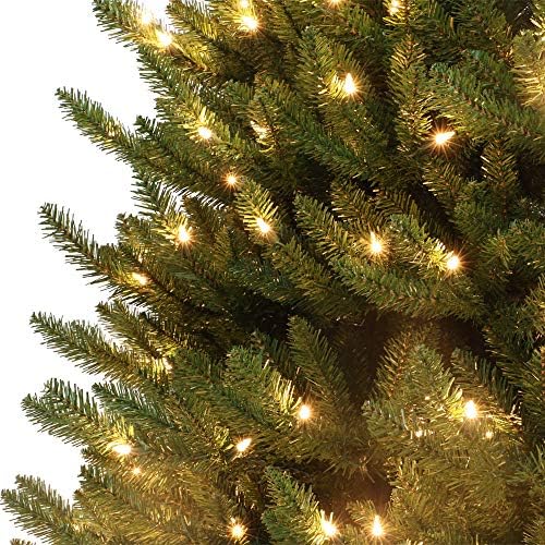 Puleo International Pre-осветлен канадски балсам ела вештачка новогодишна елка, зелена