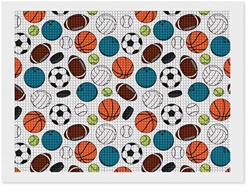 Фудбалска кошарка рагби дијамантски комплети за сликање за возрасни целосен квадрат вежба дијамантска слика wallидна уметност за украси за внатрешни