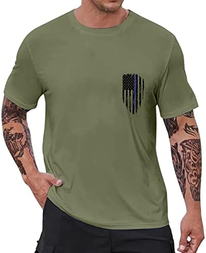 Bmisegm летни маички кошули за мажи мажи мода пролетен летен летен случај на кратки ракави o вратот маскирна маица за мажи