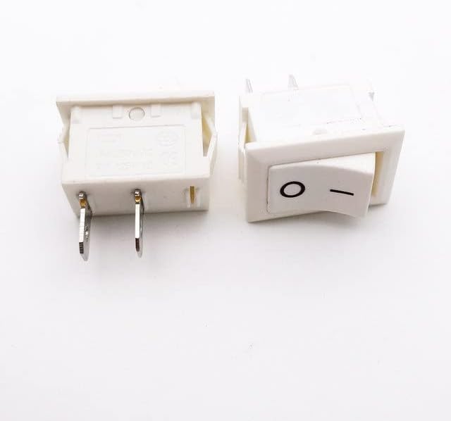 Копче за притискање 10 парчиња/лот 15х10мм мал прекинувач 3А 250V KCD1-101 2PIN Snap-in-Off Rocker Switch Switch Cap Cap Comentary Toggle-прекинувачи-