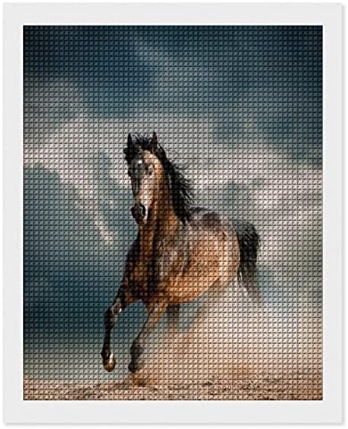 Див пастув во прашина коњски дијамантски комплет за сликање уметност слики DIY целосна вежба Домашни додатоци Возрасни подароци за