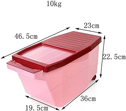 AccDuer Grain Bin Rice Cox Canteiner Canteen Canteen Двоен капак розов флип ориз кофа на масата за складирање на капацитет за складирање, задебелен сад за складирање, кутија за складирање