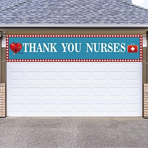 Ви благодариме на медицинските сестри украси Недела Банер за оградата од тревници на тревници, медицинска сестра, благодарност за благодарност