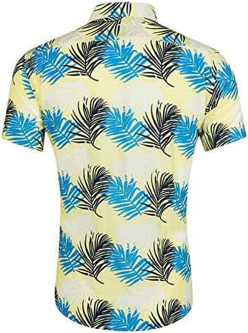 2023 нови мажи обични кратки ракави пролетно лето V вратот 3Д печатени кошули модни копчиња врвни кошули со блузи кошули кошули