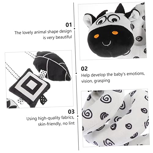 Besportble 1 парчиња црно -бело животно кревет околу малиот играчки за смирување на играчки играчки играчки бебешки превоз декор новорова