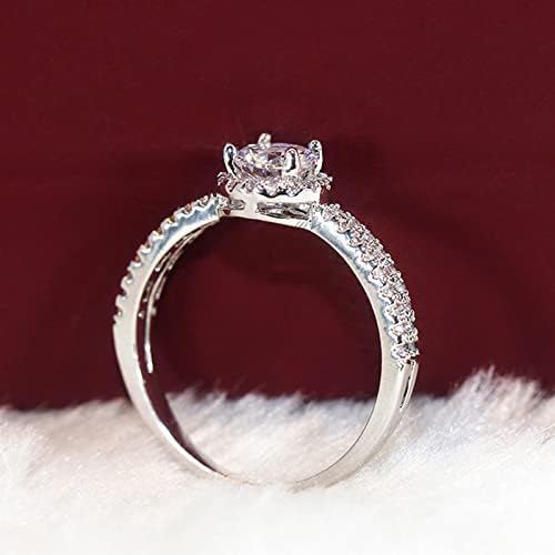 2023 Нов ангажман венчален прстен креативен тркалезен пакет циркон женски прстен за жени е момче прстени