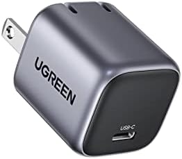 Ugreen 20W USB C PD полнач, Nexode GAN Wall Charger Block Block Adapter Power Power, PPS Charger компатибилен со iPhone 14/14 Plus/Pro