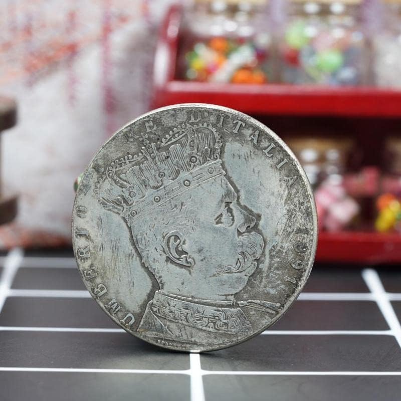 1891 година Африка Еритреја 5 Лири Сребрен долар странски монети Антички сребрен круг Орел Јанглонгјанг колекција