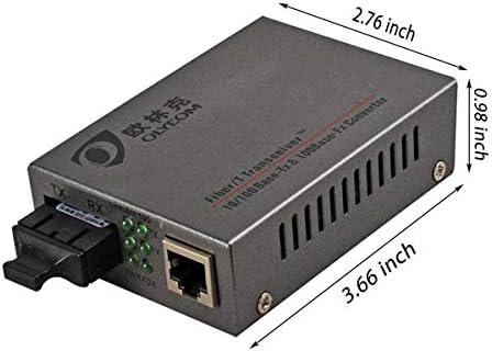 Брз Ethernet Fiber SC до бакар медиумски конвертор единечен режим дуплекс оптика до RJ45 Transcessiver 40km