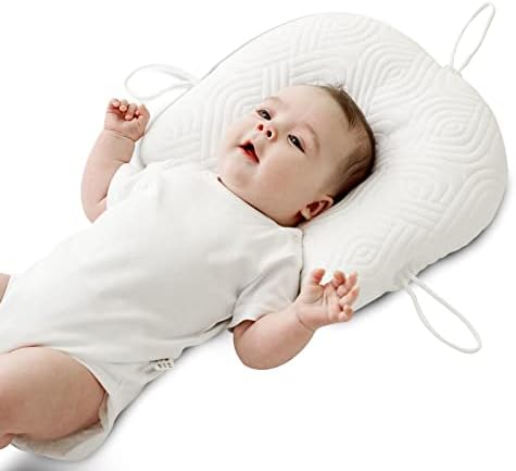 Reidio новороденче Перница прилагодлива перница за бебиња со меки и дише бебешки перници за спиење ергономски дизајн што може да се перат