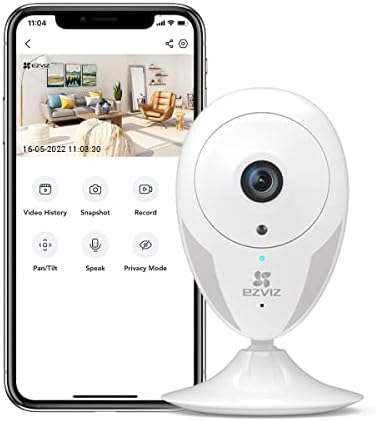 Безбедносна камера EZVIZ 1080P, Alert Alert, Night Vision, Baby/PET/Elder Monitoring, агол широк 135 °, двонасочен аудио, работи