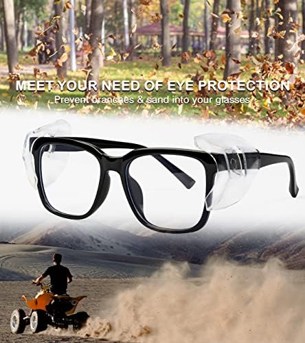 Странични штитови за очила на рецепт Странични штитови за заштита на очите, лесно се лизгаат на страничните штитови за очила, одговара