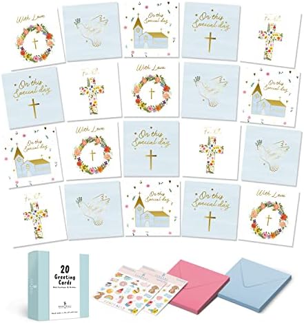 Централна 23 верски велигденски картички - Прва причест - картички за симпатија со коверти - картички за потврда Католички за мажи