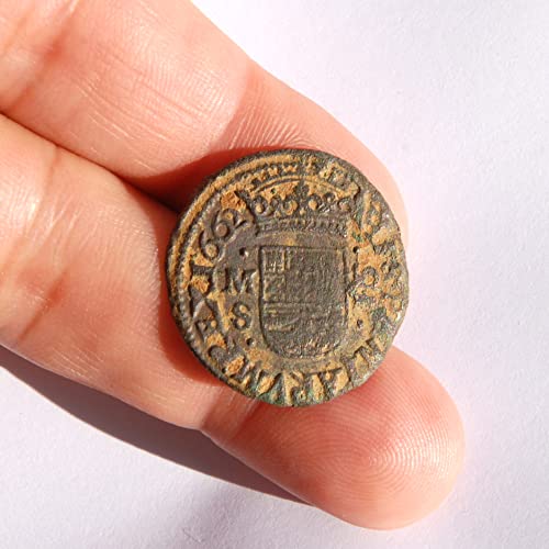 1662 М Филип IV 8 Мараведис шпански Колонијален Замок И Лав Карибите Пиратски Co Монета #306 Продавачот Многу Парична Казна