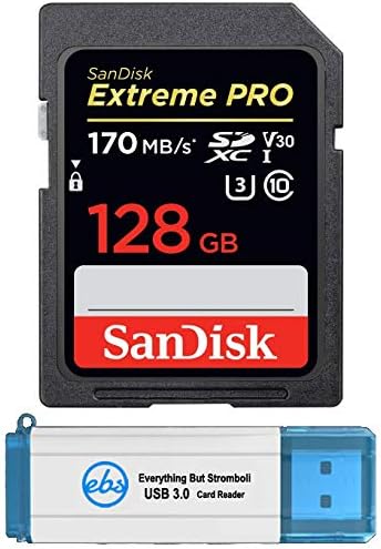 Sandisk 128gb SDXC Sd Екстремни Про Класа 10 Мемориска Картичка Работи Со Sony a7R IV Пакет За Дигитални Фотоапарати Без Огледало