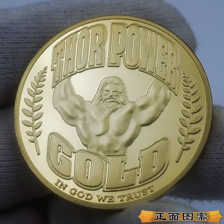 Странска Валута Американски Тор Моќ Комеморативна Монета 24к Позлатена Монета Американски Дух Монета Моќ