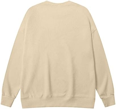 Машки плетен џемпер пулвер основен дизајниран вафли маица со долги ракави екипаж плетени врвни меки обични џемпери