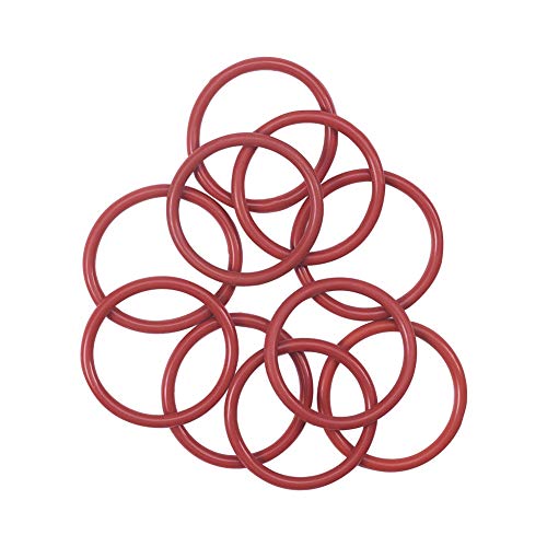 Беттомшин 10 парчиња 1,42 x0.12 Силиконски О-прстен VMQ заптивка прстени за заптивка за хидраулика и пневматика запечатување црвена