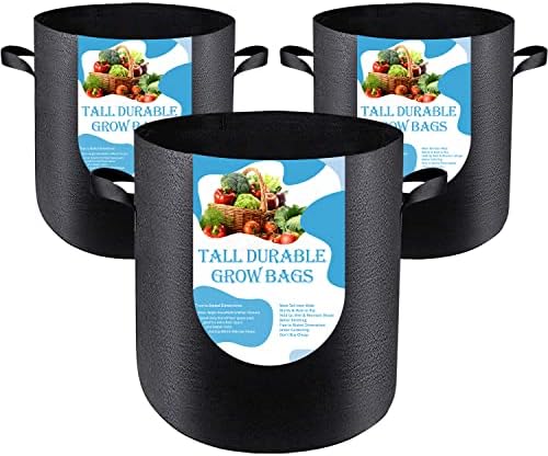 Growpropel 20 Us Gallon 3 Pack Taln Grow Grows за зеленчук, тешка неткана аерација ткаенина длабоко расте садови со рачки