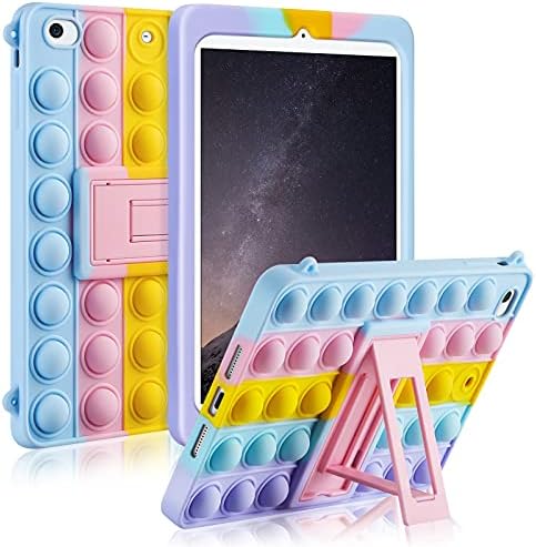 За iPad Mini 3 Case ipad Mini 2 Case Stand 7.9 Во фигури Поп играчки, притиснете го меур силиконски заштитен капак за жени деца со стрес, шок-отпорен