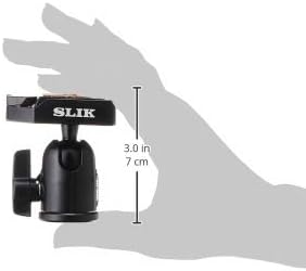 SLIK SBH - 200 DQ Компактна Топчеста Глава Со Брзо Ослободување, Поддржува 8,8 килограми. Црн