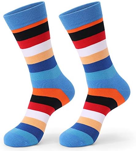 Машки Фустан Чорапи 5 Спакувајте Шарени Чорапи За Мажи Памучна Модна Екипа Секојдневни Чорапи