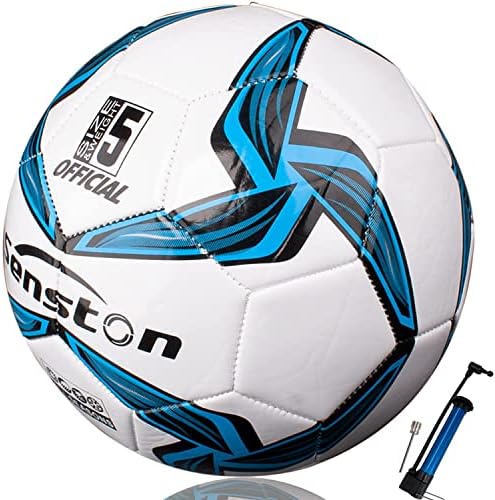 Senston Фудбалска Топка Големина 4 &засилувач; Големина 5 Со Пумпа-Официјален Натпревар Фудбал Возрасни И Помлади Деца Фудбалска Топка