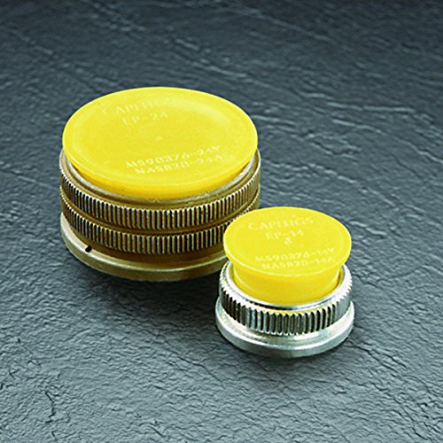 CAPLUGS 99394555 Пластичен приклучок за конектори со навој. EP-28, PE-LD, за да ја приклучите номиналната големина на конецот 1-3/4-18 , жолта
