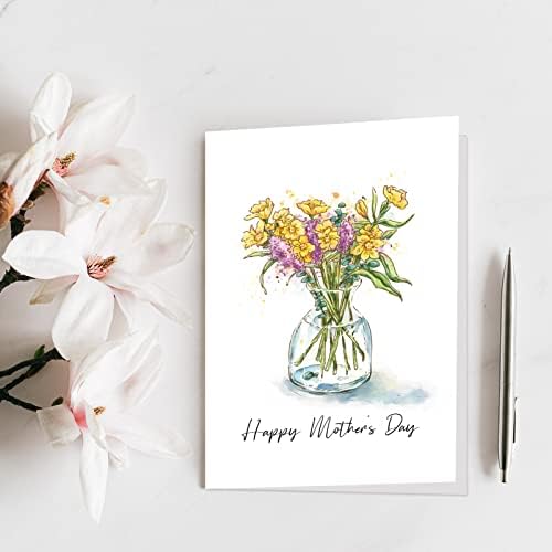 Килиџи Нарцис Мајки Ден Картичка, Убави Мајки Ден Подарок За Мајка Мајка, Денот На Мајката Картичка За Жена, Денот На Мајката