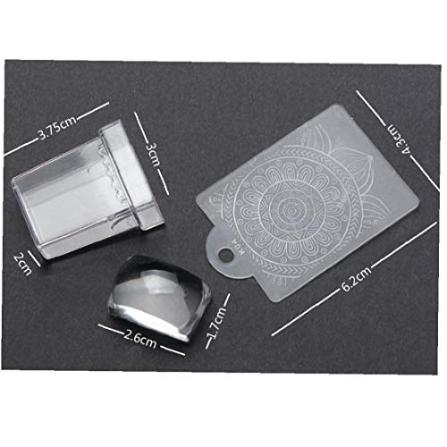 1 Поставете чиста уметност со желе за нокти Транспарентен мек стампер маникир печати DIY алатки Случајни стилови
