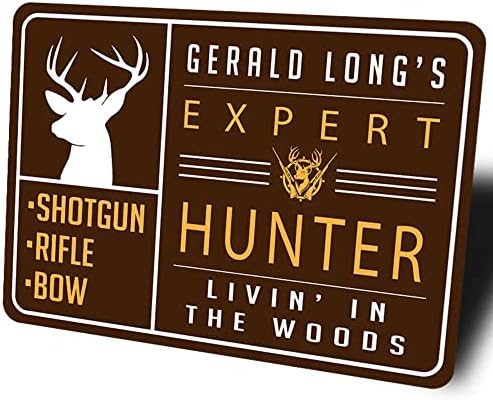Експерт ловец знак, лов на подароци, подарок за лов на ложа, wallиден декор за лов, подарок за lубител на лов, знак за лов на елени,